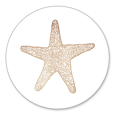 Sluitzegel zeester goud